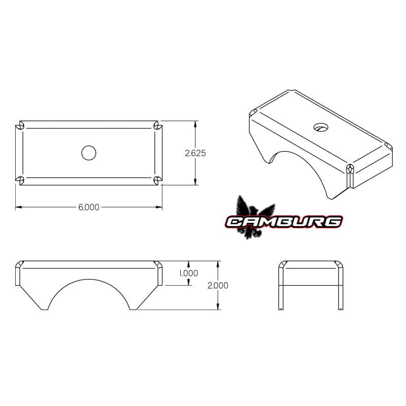 Camburg — Camburg Leaf Spring Axle Perches (3.5in. OD tube) (pair)
Leaf Spring Perch - view 2
