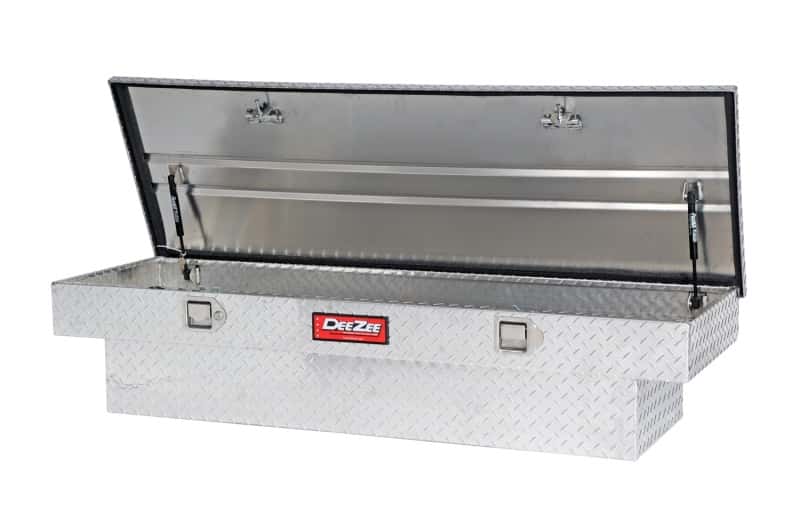 Dee Zee — Dee Zee Universal Tool Box - Red Crossover - Single Lid BT Alum Mid Size
ToolBxTrkBedRTR - view 3
