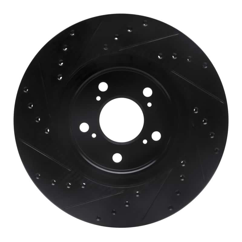 R1 Concepts — R1 05-12 Acura RL Front Right Drilled & Slotted Black Brake Rotor
R1 Brake Rotor Drill - view 5