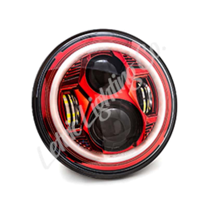 Letric Lighting — Letric Lighting 7? Red Color Collection LED Headlamp with Full Halo - view 2
