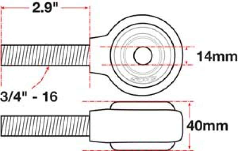 SPC Performance — SPC Performance xAxis Rod End Ball Joint
CROSSAXIS ROD END
XAXIS JOINT - view 3