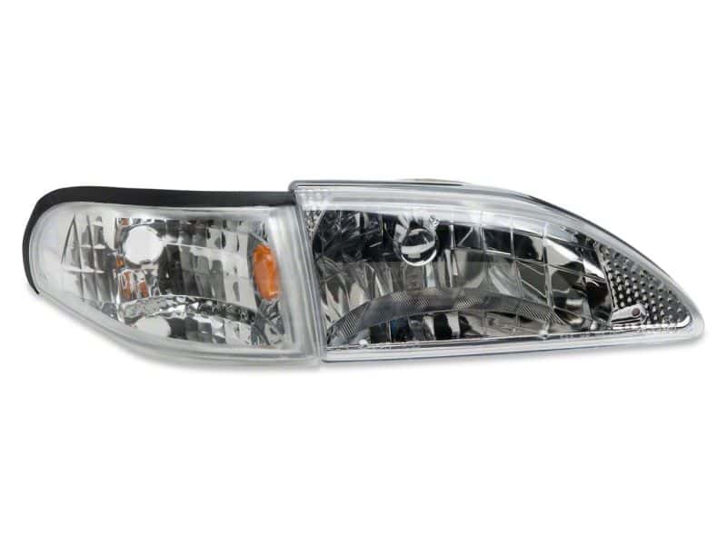 Raxiom — Raxiom 94-98 Ford Mustang Axial Series Cobra Style Headlights- Chrome Housing (Clear Lens)
Headlights - view 7