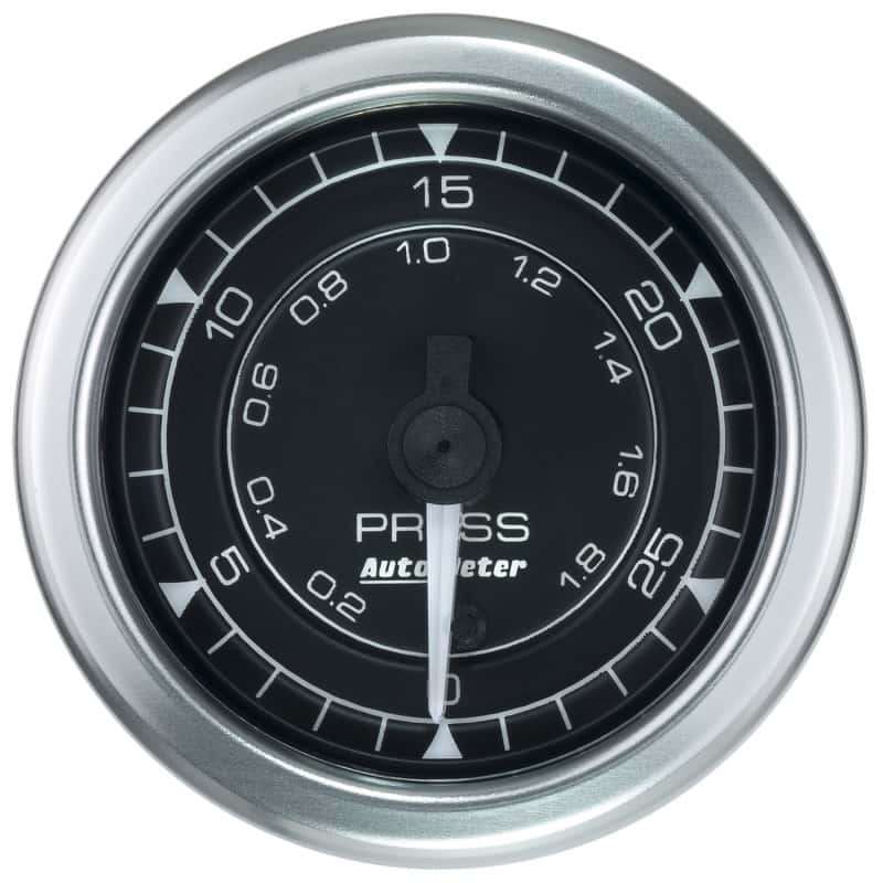 AutoMeter — Autometer Chrono 2-1/16in 30PSI Pressure Gauge
GA 2" PRS 30PSI S CH - view 1