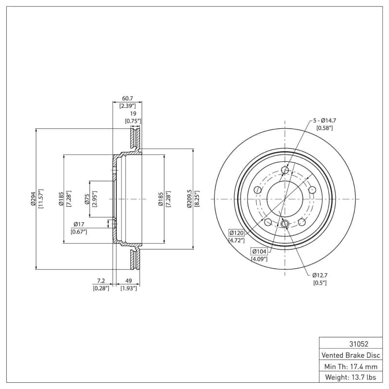 DFC — DFC 01-05 BMW 325iX Rear GeoSPEC Coated Rotor
DFC Brake Rotor - view 2