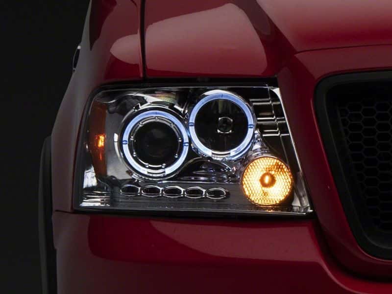 Raxiom — Raxiom 04-08 Ford F-150 Dual LED Halo Projector Headlights- Chrome Housing (Clear Lens)
Headlights - view 2