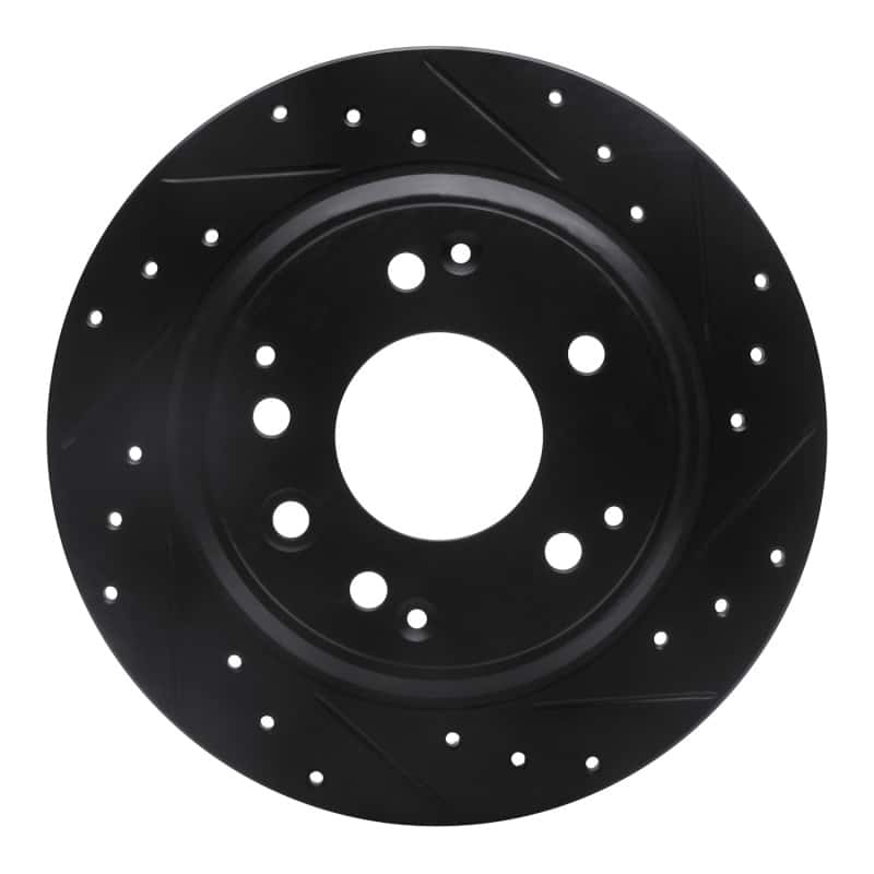 R1 Concepts — R1 91-99 Acura RL Rear Right Drilled & Slotted Black Brake Rotor
R1 Brake Rotor Drill - view 1