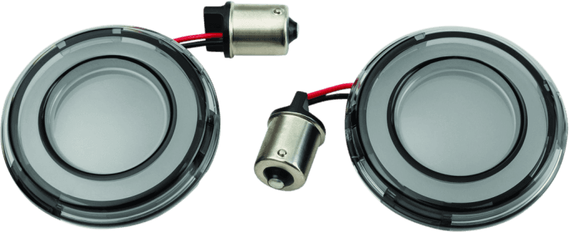 Kuryakyn — Kuryakyn Tracer L.E.D. Front Turn Signal Insert, Red Light, Smoke Lens 1156 - view 1