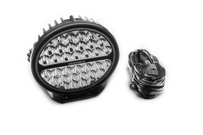 Go Rhino — Go Rhino Xplor Blackout Series Round Single LED Spot Light Kit w/DRL (Surface Mount) 9in. - Blk
BLK-9"LightKit W/DRL - view 3