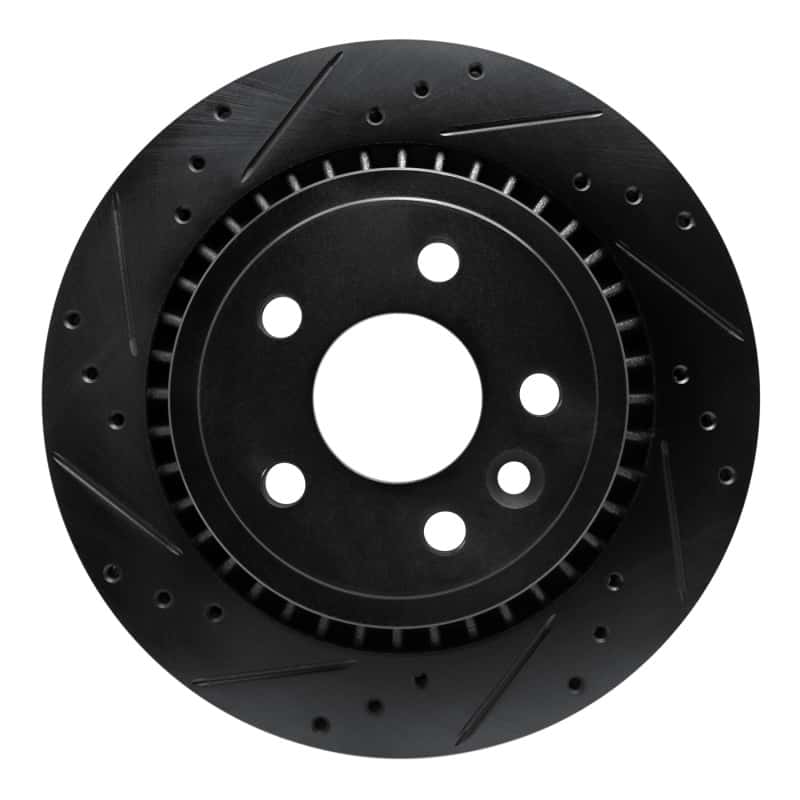 R1 Concepts — R1 10-17 Volvo XC60 Rear Left Drilled & Slotted Black Brake Rotor
R1 Brake Rotor Drill - view 1