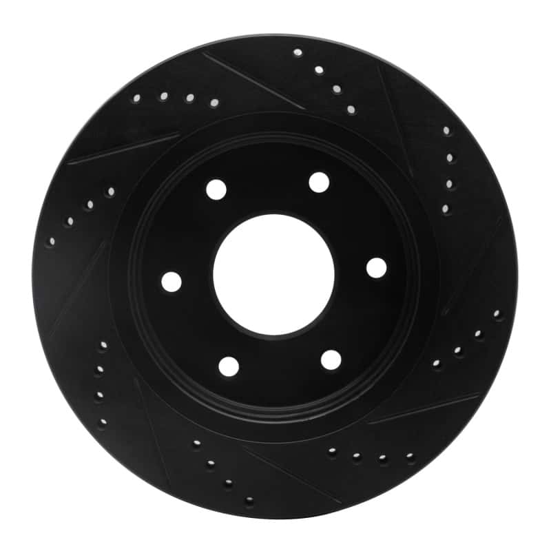 R1 Concepts — R1 05-07 Infiniti QX56 Front Left Drilled & Slotted Black Brake Rotor
R1 Brake Rotor Drill - view 5