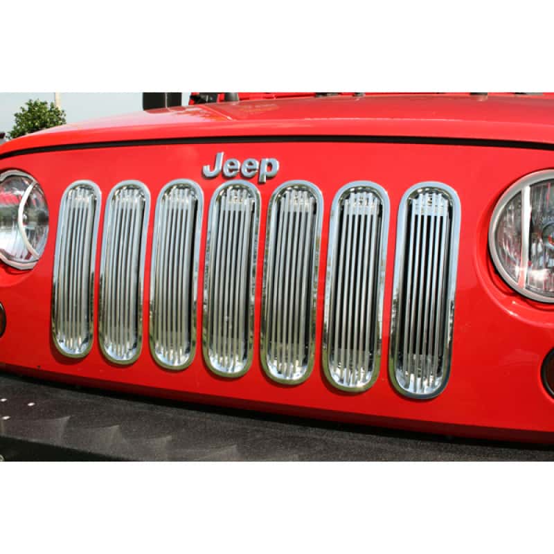 Rugged Ridge — Rugged Ridge Billet Grille Insert Polished Alum 07-18 Jeep Wrangler
Grille Insert - view 2