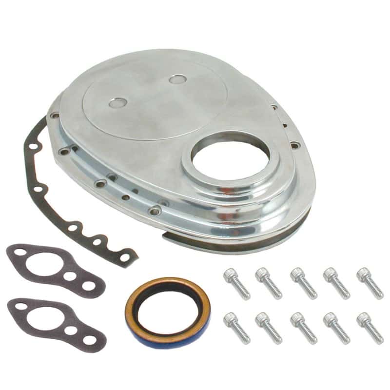 Spectre — Spectre SB Chevrolet Timing Chain Cover - Polished Aluminum - view 1