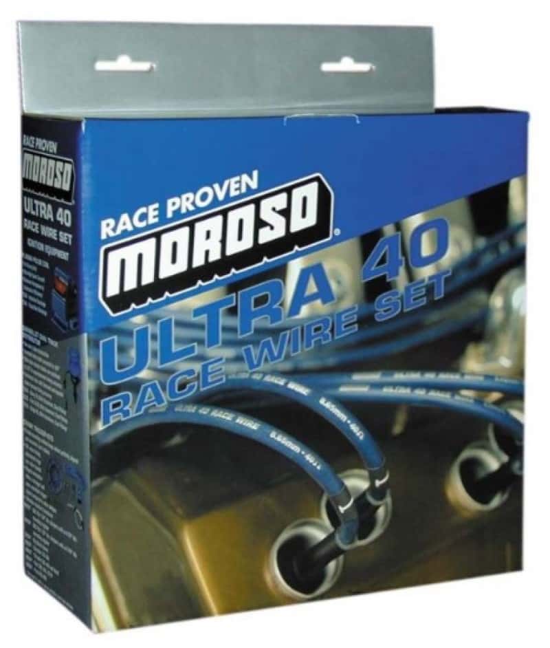 Moroso — Moroso Chevrolet Big Block Ignition Wire Set - Ultra 40 - Sleeved - Non-HEI - 90 Degree - Black - view 1