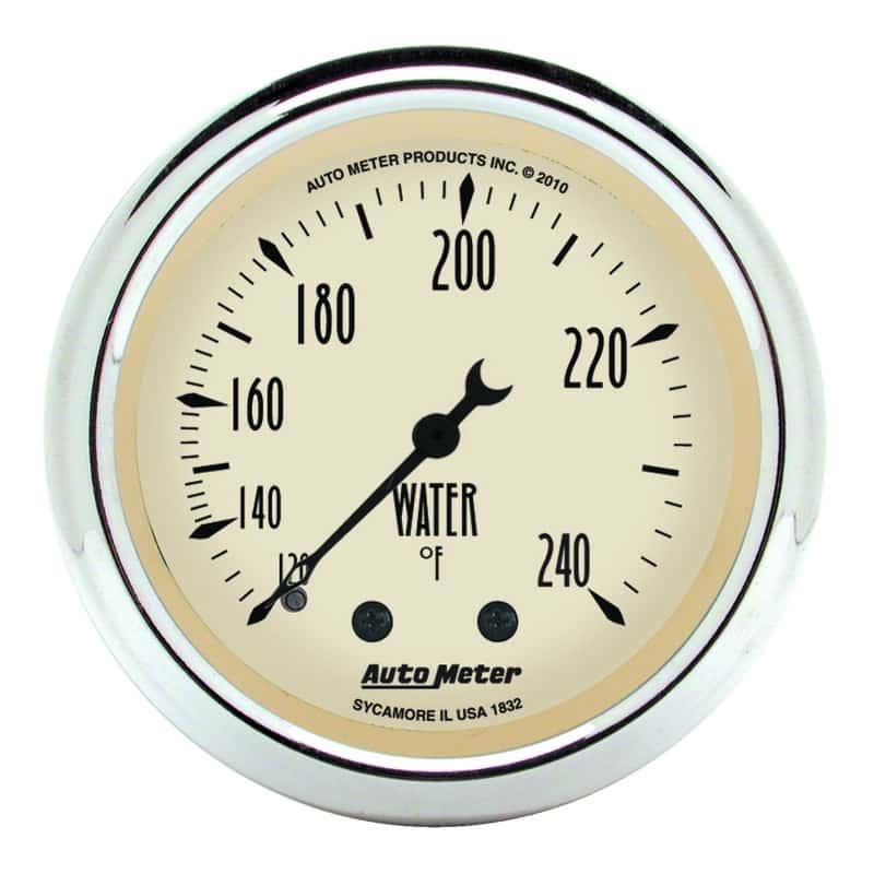 AutoMeter — Autometer 2-1/16 inch Mechanical Antique Beige Water Temp Gauge 120-240 Deg F
GA 2" WTEMP MECH AB - view 1