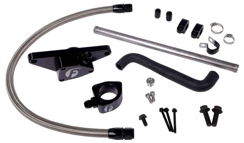 Fleece Performance — Fleece Performance 03-05 Auto Trans Cummins Coolant Bypass Kit w/ Stainless Steel Braided Line
Coolant Bypass Kit - view 2