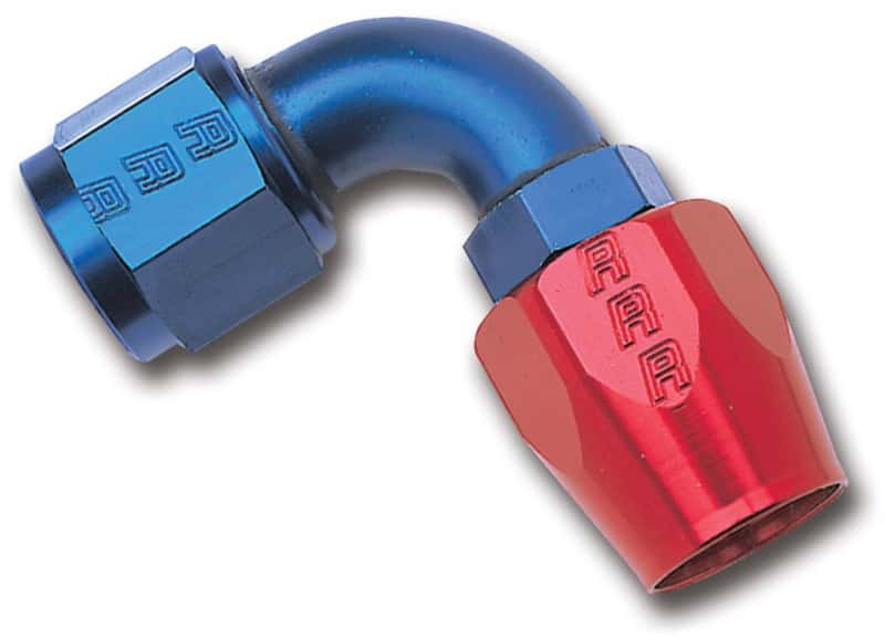 Russell — Russell Performance -6 AN Red/Blue 90 Degree Full Flow Hose End
Hose Fitting - view 1