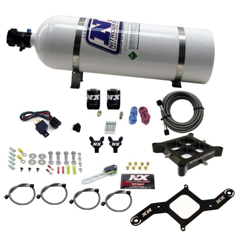 Nitrous Express — Nitrous Express 4150 Billet Crossbar Pro-Power Nitrous Kit (100-500HP) w/15lb Bottle
Injection System Kit
N2OSys - view 1
