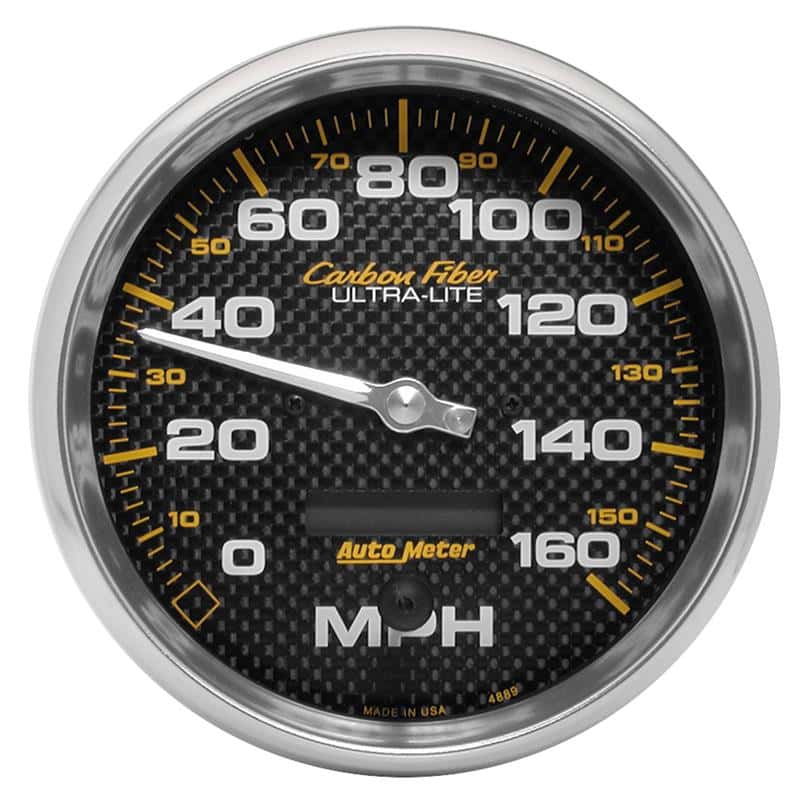 AutoMeter — Autometer Carbon Fiber Series 5-inch 160 MPH Elec. Programmable Speedometer
GA 5" SPD ELEC CF - view 2