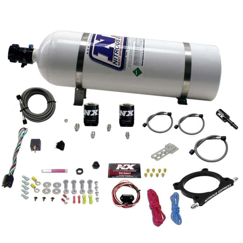 Nitrous Express — Nitrous Express 11-15 Ford Mustang GT 5.0L High Output Nitrous Plate Kit (50-250HP) w/15lb Bottle
Injection System Kit
N2OSys - view 1