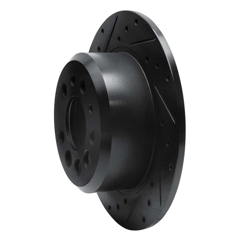 R1 Concepts — R1 74-95 Volvo 244 Rear Left Drilled & Slotted Black Brake Rotor
R1 Brake Rotor Drill - view 2