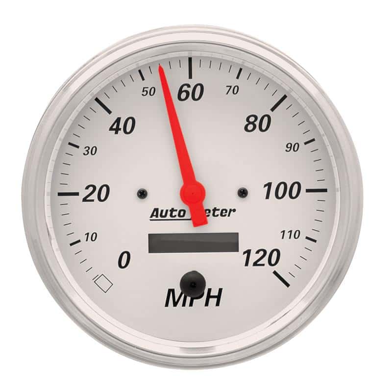 AutoMeter — AutoMeter Gauge Speedometer 5in. 120MPH Elec. Prog. W/ Lcd Odo Arctic White
GA 5" SPD ELEC AW - view 1