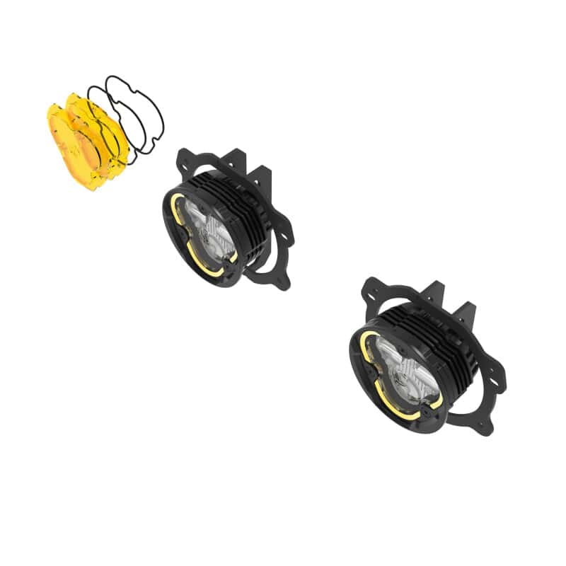 KC HiLiTES — KC HiLiTES FLEX ERA 3 Dual Mode SAE Fog Lights - 2-Light Master Kit for Jeep JK/JL/JT Plastic Bumper - view 9