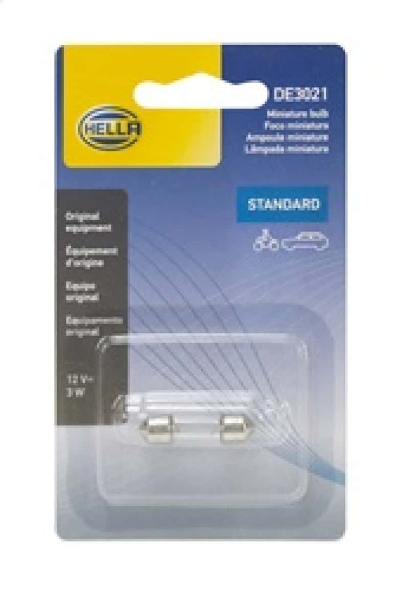 Hella — Hella Bulb 3021 12V 3W Sv78 T25 8X29Mm Sb
DE3021SB Incan Bulb - view 3
