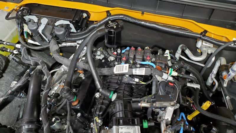 J&L — J&L 2021-2025 Ford Bronco 2.7L 3.0 Oil Separator Passenger Side- Black
Oil Separator - view 2