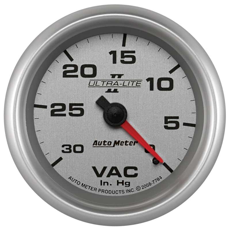 AutoMeter — AutoMeter Gauge Vacuum 2-5/8in. 30Inhg Mechanical Ultra-Lite II
2-5/8" VACUUM, 30 IN - view 1