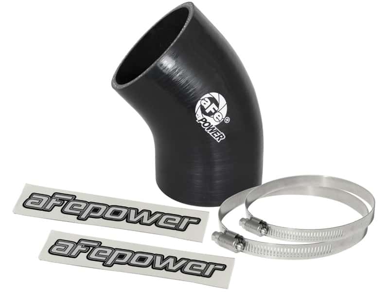 aFe — aFe Magnum FORCE CAI Univ. Silicone Coupling Kit (3in. ID / 6in. L / 45-Deg.) Elbow Coupler - Black
Intake Coupling Kit - view 1