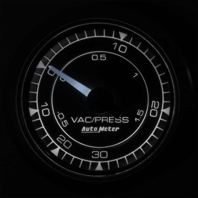AutoMeter — Autometer Chrono 2-1/16in 30INHG-30PSI Vacuum/Boost Gauge
GA 2" BST 30PSI S CH - view 6
