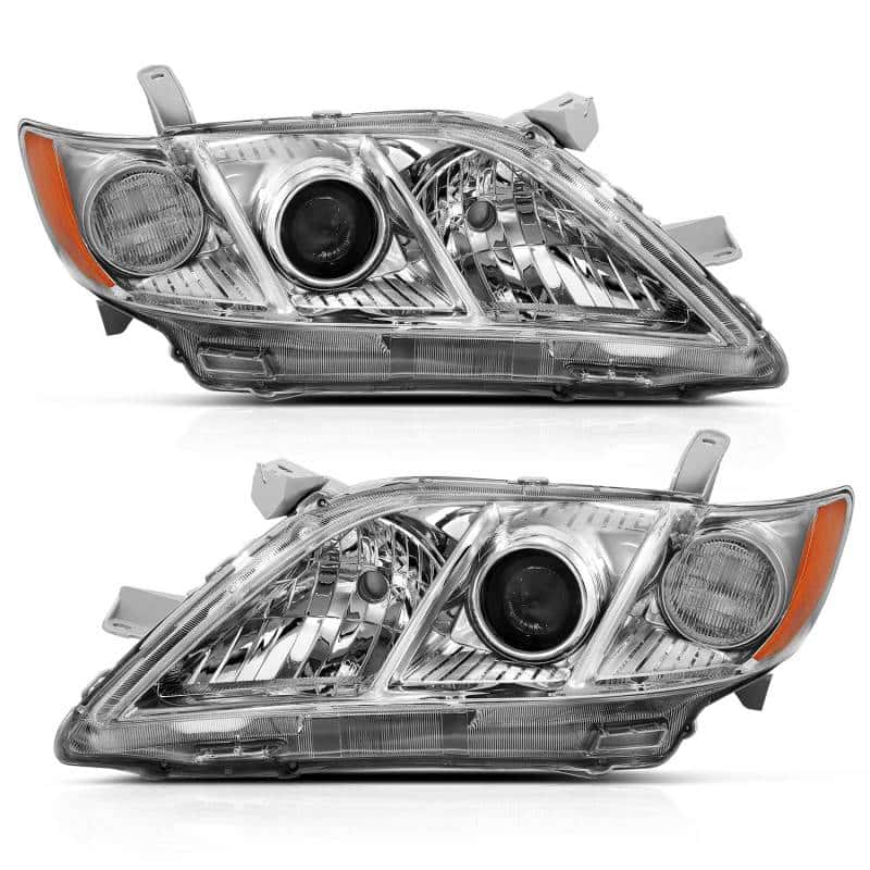 ANZO — ANZO 2007-2009 Toyota Camry Projector Headlight Chrome Amber (OE Replacement)
Head Light Set
HdLtSet - view 1