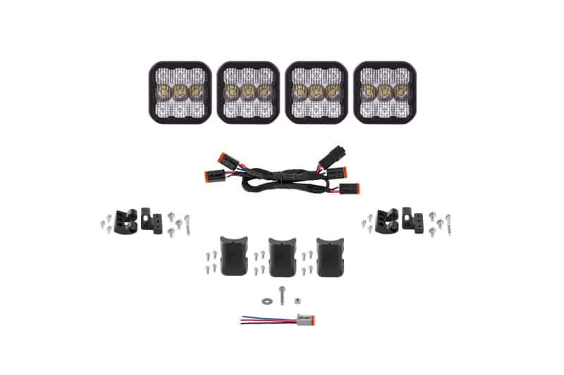 Diode Dynamics — Diode Dynamics SS5 Sport Universal CrossLink 4-Pod Lightbar - White Combo - view 1