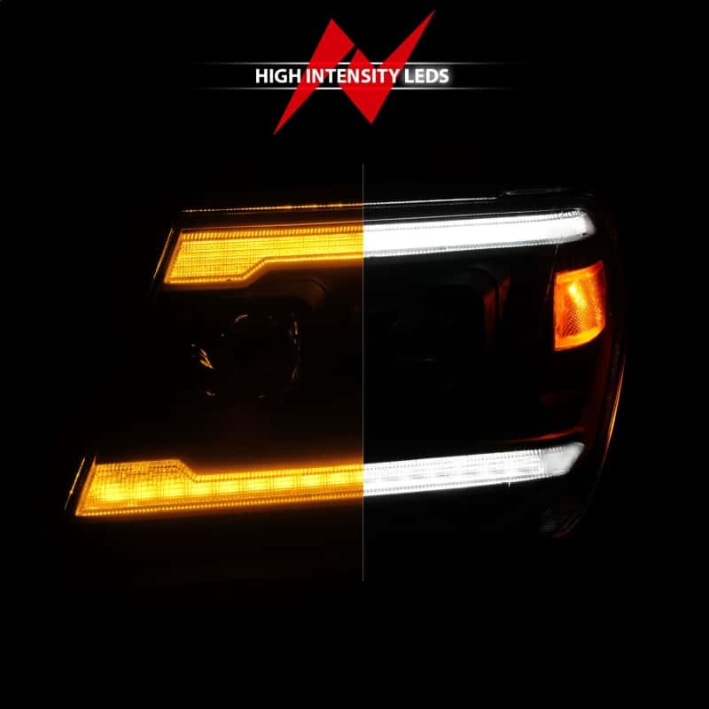 ANZO — ANZO 09-20 Nissan Frontier Black Projector Plank Style DRL w/ Switchback & Sequential LED DRL
Head Light Set
HdLtSet - view 7