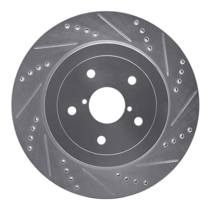 R1 Concepts — R1 05-07 Subaru Impreza Rear Right Drilled & Slotted Silver Brake Rotor
R1 Brake Rotor Drill - view 1