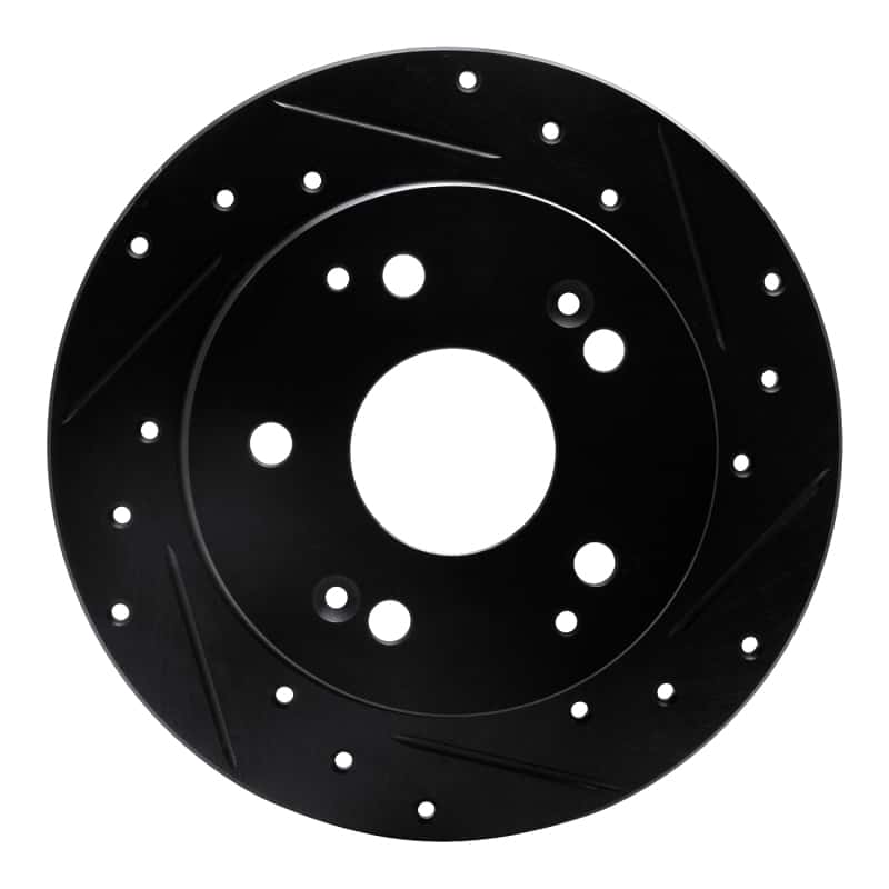 R1 Concepts — R1 97-06 Acura Integra Rear Right Drilled & Slotted Black Brake Rotor
R1 Brake Rotor Drill - view 1