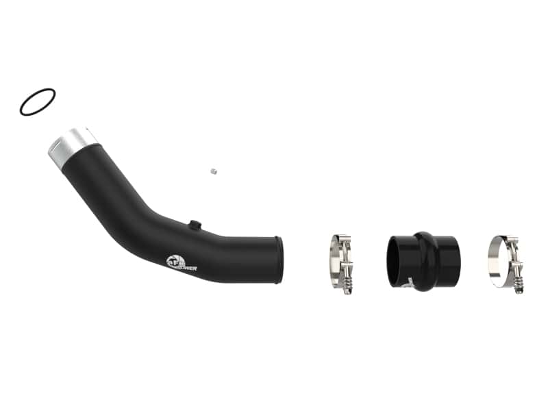 aFe — aFe 23-24 Ford Diesel Trucks V8-6.7L (td) BladeRunner 3in. Aluminum Hot Charge Pipe - Black
Hot Charge Pipe - view 2