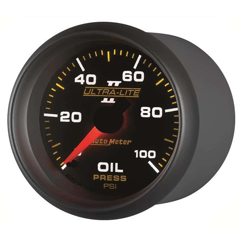 AutoMeter — Autometer Ultra-Lite II 52mm 0-100 PSI Mechanical Oil Pressure Gauge
2-1/16" OIL PRESS, 0 - view 3