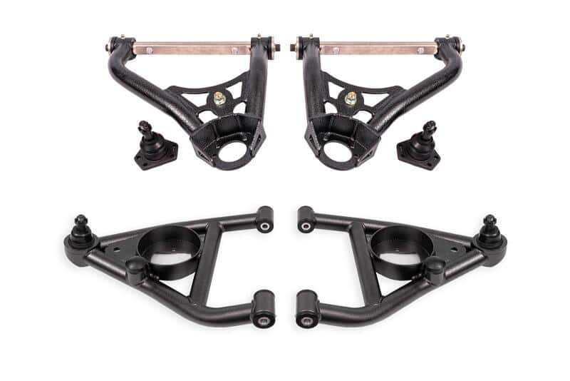 BMR Suspension — BMR 67-69 GM F-Body / 68-74 X-Body Non-Adj. Upper & Lower A-Arms (Polyurethane) - Black Hammertone
A-arm Kit - view 2