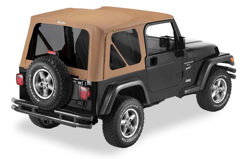 Bestop — Bestop 97-02 Jeep Wrangler TJ Replace A-Top (Spice Sailcloth Tinted Windows No Door Skins )
Replace-A-Top for OE - view 1