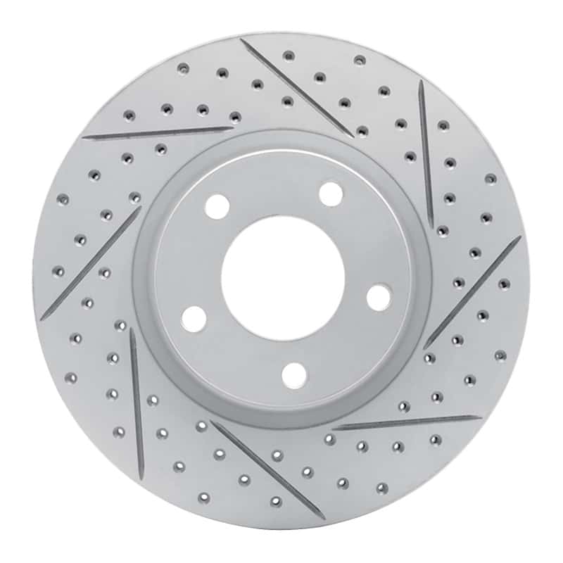 R1 Concepts — R1 04-15 Mazda 3 Front Right Drilled & Slotted Geo-Carbon Rotor - view 1