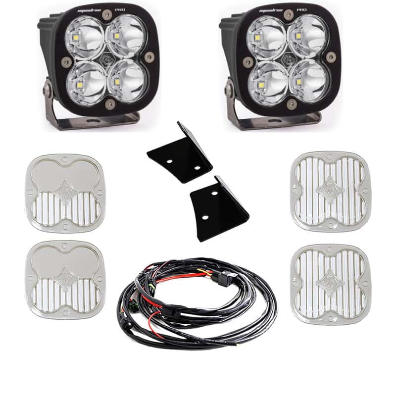 Baja Designs — Baja Designs 07-18 Jeep Wrangler JK Squadron Pro Spot A-Pillar Kit LED Light Pods - White - view 1