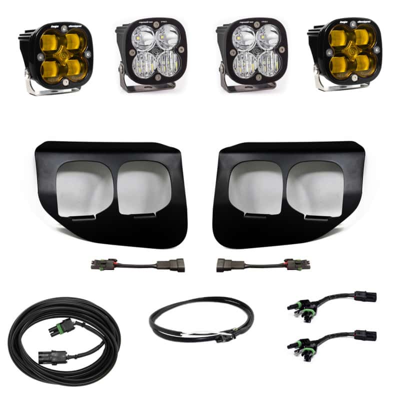 Baja Designs — Baja Designs 2020+ Ford Super Duty Fog Lights FPK Amber SAE/Pro DC Baja Designs w/Upfitter - view 1