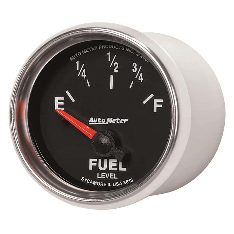 AutoMeter — Autometer GS 52mm 0-90 ohms Short Sweep Electronic Fuel Level GM Gauge
2-1/16" FUEL LEVEL, - view 3