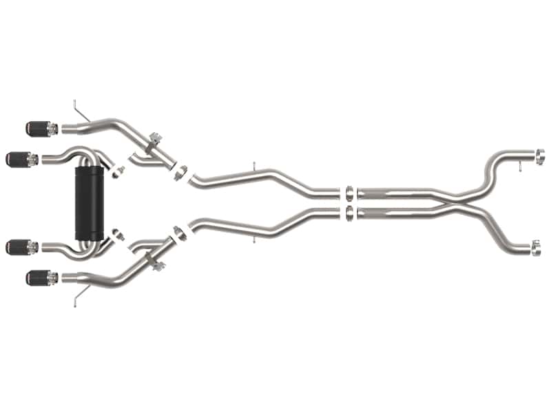 aFe — aFe MACHForce XP Exhausts Cat-Back SS 19-21 BMW M2 Competition L6-3.0L w/Carbon Tips
Cat-Back Exhaust - view 2