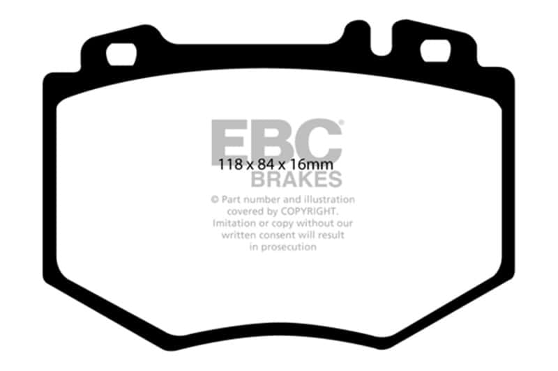 EBC — EBC 03-06 Mercedes-Benz CL600 5.5 Twin Turbo Redstuff Front Brake Pads
Disc Brake Pad - view 1