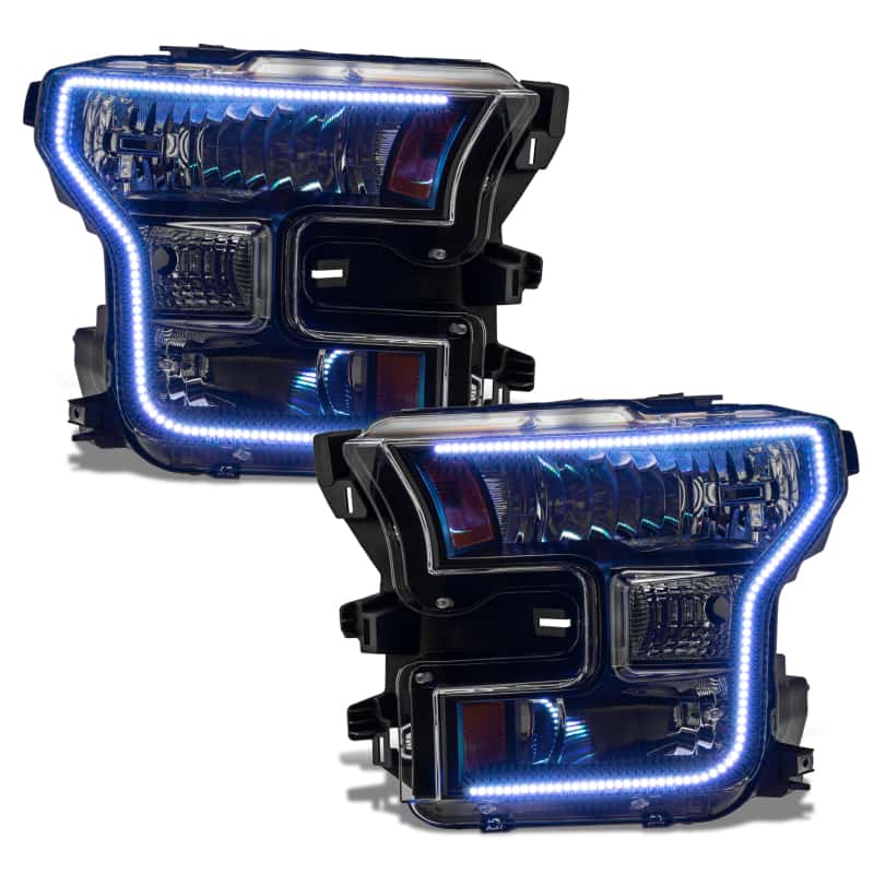 ORACLE Lighting — Oracle 15-17 Ford F-150 Dynamic RGB+A Pre-Assembled Headlights Halogen - Blk Edition - - view 2