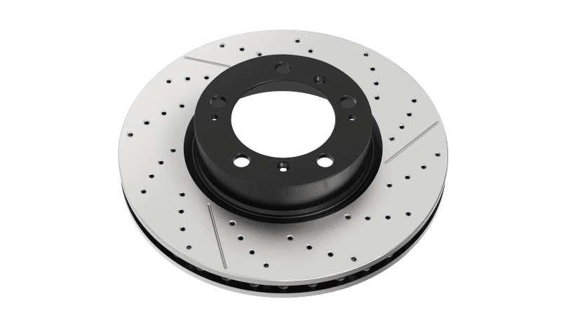 DBA — DBA 12-15 Mercedes-Benz C63 AMG Black Series OE Drilled & Slotted Rear Rotor
Brake Rotor - view 3