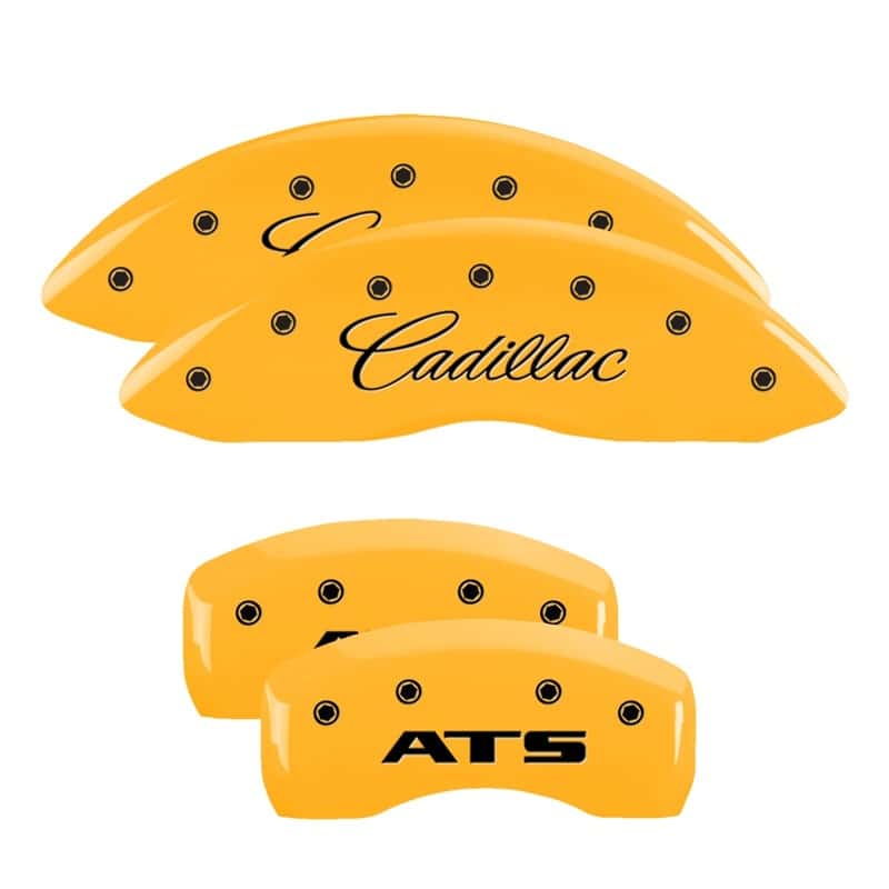 MGP — MGP 4 Caliper Covers Engraved Front Cadillac Engraved Rear ATS Yellow finish black ch
Caliper Covers - view 1