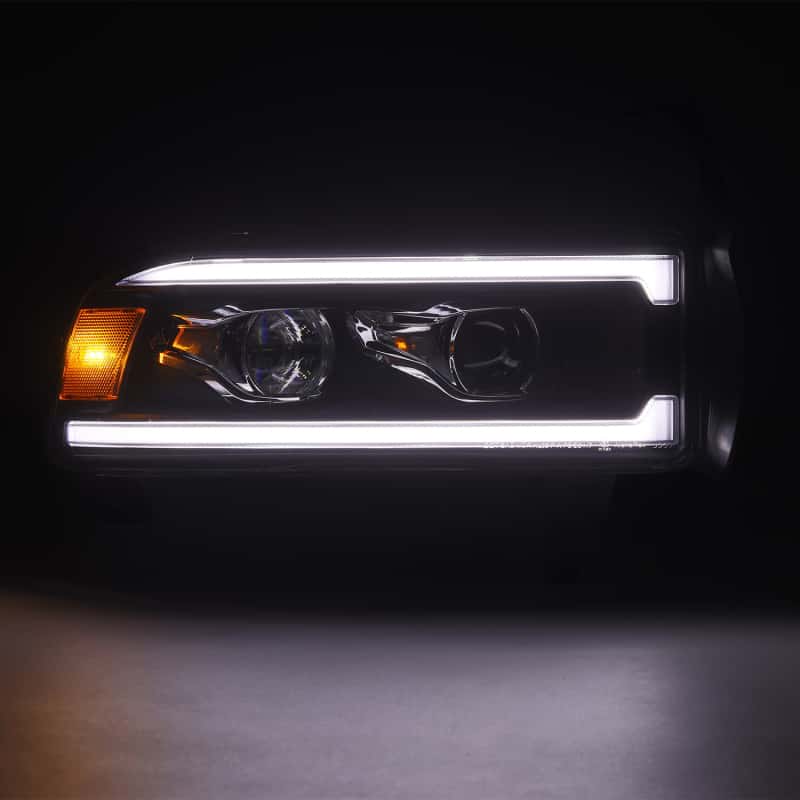 AlphaRex — AlphaRex 94-01 RAM 1500 LUXX LED Proj Headlights Blk w/Activ Light/Seq Signal/SB DRL
Projector Headlights - view 2